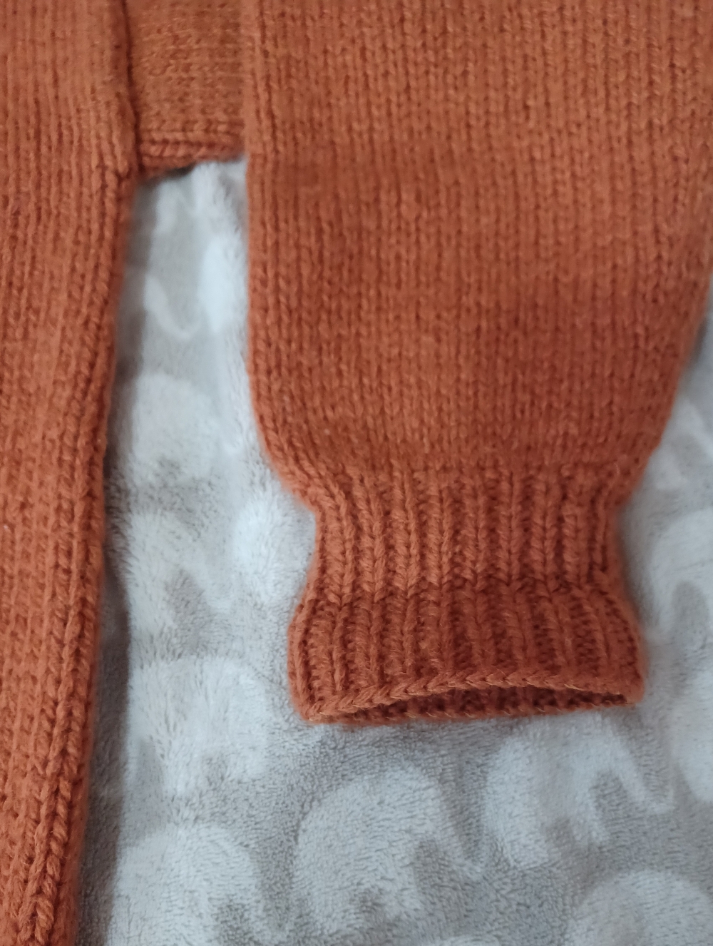 GAP 1989 Handknit Vintage Orange Sweater Southwest Cactus Cow Skull Bull L Wool - Picture 10 of 10